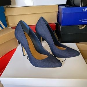 Denim pumps
